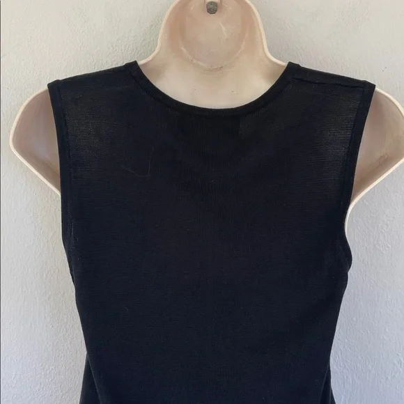 Vintage August Silk knits black sleeveless silk blend top size medium - Picture 10 of 12